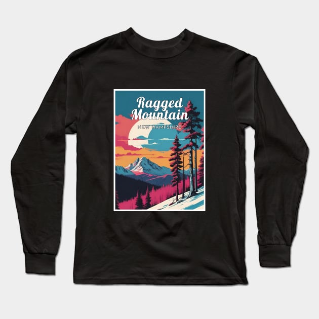 Ragged mountain ski new hampshire usa Long Sleeve T-Shirt by UbunTo